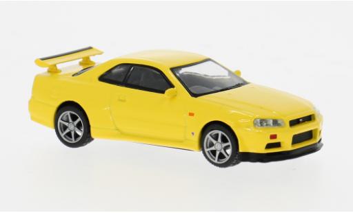 Miniature Nissan Skyline 1/64 Mini GT GT-R (R34) V-Spec jaune 1999 1:64 Nissan Skyline 1/64 Mini GT GT-R (R34) V-Spec jaune 1999 1:64 miniature