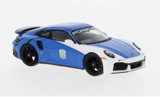 Miniature Porsche 911 1/64 Mini GT Turbo S bleue/blanche 2023 1:64 Porsche 911 1/64 Mini GT Turbo S bleue/blanche 2023 1:64 miniature