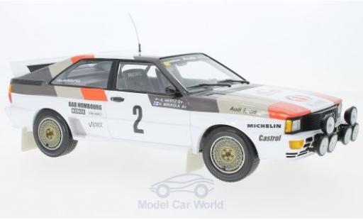 Miniature Audi Quattro 1/18 Minichamps quattro A1 No.2 Sport Rallye WM Rallye Monte Carlo 1983 H.Mikkola/A.Hertz Audi Quattro 1/18 Minichamps quattro A1 No.2 Sport Rallye WM Rallye Monte Carlo 1983 H.Mikkola/A.Hertz miniature