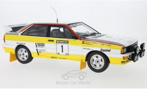 Miniature Audi Quattro 1/18 Minichamps quattro A2 No.1 Sport Rallye WM Rallye Neuseeland 1984 W.Röhrl/C.Geistdörfer Audi Quattro 1/18 Minichamps quattro A2 No.1 Sport Rallye WM Rallye Neuseeland 1984 W.Röhrl/C.Geistdörfer miniature