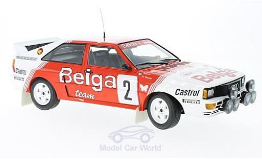 Miniature Audi Quattro 1/18 Minichamps quattro A2 No.2 Belga Team Rallye Boucles de Spa 1985 B.Waldegard/H.Thorszelius Audi Quattro 1/18 Minichamps quattro A2 No.2 Belga Team Rallye Boucles de Spa 1985 B.Waldegard/H.Thorszelius miniature