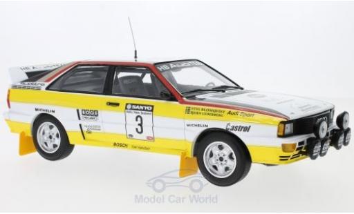 Miniature Audi Quattro 1/18 Minichamps quattro A2 No.3 Sport Rallye Neuseeland 1984 S.Blomqvist/B.Cederberg Audi Quattro 1/18 Minichamps quattro A2 No.3 Sport Rallye Neuseeland 1984 S.Blomqvist/B.Cederberg miniature