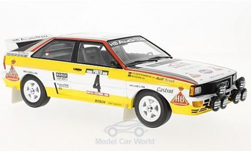 Miniature Audi Quattro 1/18 Minichamps quattro A2 No.4 HB Rallye WM Rallye Portugal 1984 W.Röhrl/C.Geistdörfer Audi Quattro 1/18 Minichamps quattro A2 No.4 HB Rallye WM Rallye Portugal 1984 W.Röhrl/C.Geistdörfer miniature