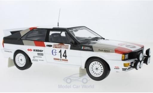 Miniature Audi Quattro 1/18 Minichamps quattro No.14 Sport Rallye WM Rallye San Remo 1981 M.Mouton/F.Pons Audi Quattro 1/18 Minichamps quattro No.14 Sport Rallye WM Rallye San Remo 1981 M.Mouton/F.Pons miniature