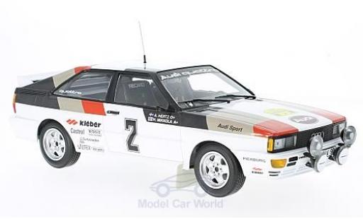 Miniature Audi Quattro 1/18 Minichamps quattro No.2 Sport Rallye WM Rallye Schweden 1981 H.Mikkola/A.Hertz Audi Quattro 1/18 Minichamps quattro No.2 Sport Rallye WM Rallye Schweden 1981 H.Mikkola/A.Hertz miniature