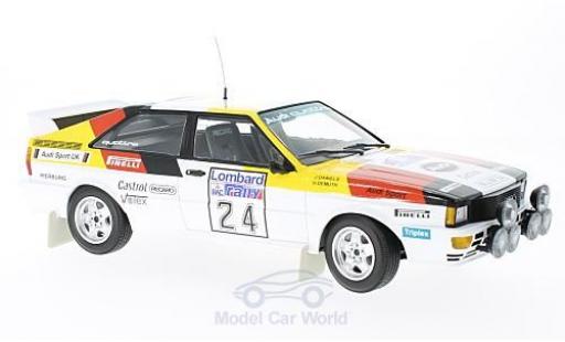 Miniature Audi Quattro 1/18 Minichamps quattro No.24 Sport Rallye WM RAC Rallye 1982 H.Demuth/J.Daniels Audi Quattro 1/18 Minichamps quattro No.24 Sport Rallye WM RAC Rallye 1982 H.Demuth/J.Daniels miniature