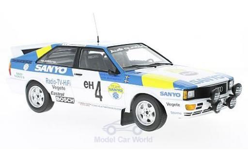 Miniature Audi Quattro 1/18 Minichamps quattro No.4 Sport Schweden Rallye Schweden 1982 S.Blomqvist/B.Cederberg Audi Quattro 1/18 Minichamps quattro No.4 Sport Schweden Rallye Schweden 1982 S.Blomqvist/B.Cederberg miniature
