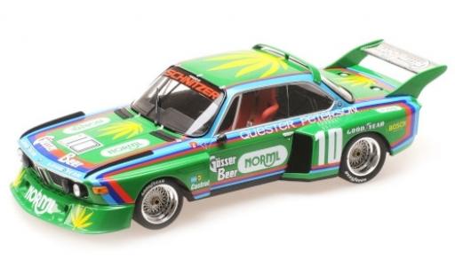 Bmw 3.5 1/18 Minichamps CSL No.10 -Schnitzer Gösser Beer 6h Watkins Glen 1976 D.Quester/R.Peterson miniature