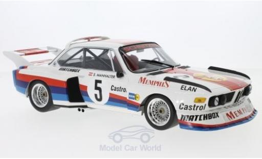Bmw 3.5 1/18 Minichamps CSL No.5 Schnitzer Memphis Havirov International 1977 S.Manhalter miniature
