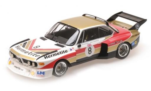 Bmw 3.5 1/18 Minichamps CSL No.8 Hermetite 1000 Km Nürburgring 1976 J.Fitzpatrick/T.Walkinshaw miniature