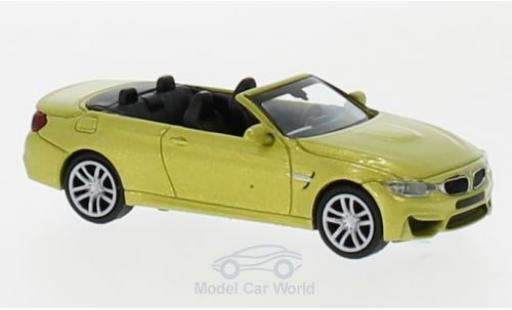 Miniature Bmw M4 1/87 Minichamps Cabriolet metallise jaune 2015 Bmw M4 1/87 Minichamps Cabriolet metallise jaune 2015 miniature