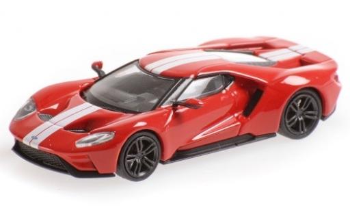 Miniature Ford GT 1/87 Minichamps rouge/blanche 2018 Ford GT 1/87 Minichamps rouge/blanche 2018 miniature