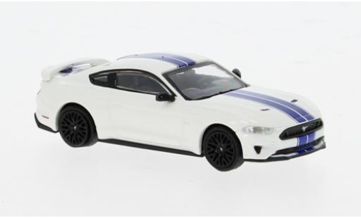 Miniature Ford Mustang 1/87 Minichamps GT blanche/bleue 2018 1:87 Ford Mustang 1/87 Minichamps GT blanche/bleue 2018 1:87 miniature