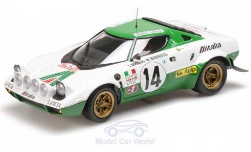 Miniature Lancia Stratos 1/18 Minichamps HF No.14 Rallye WM Rallye Monte Carlo 1975 S.Munari/M.Mannucci Lancia Stratos 1/18 Minichamps HF No.14 Rallye WM Rallye Monte Carlo 1975 S.Munari/M.Mannucci miniature
