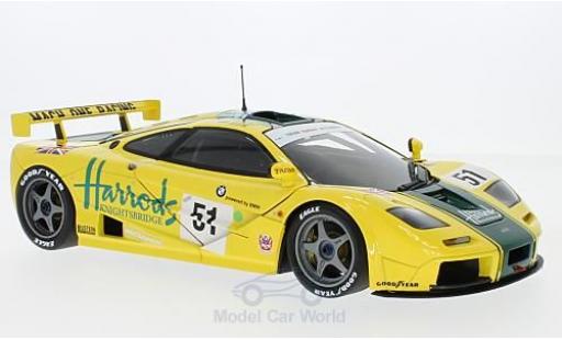 Miniature McLaren F1 1/18 Minichamps GTR No.51 Harrods Mach one Racing Harrods 24h Le Mans 1995 A.Wallace/D.Bell/J.Bell McLaren F1 1/18 Minichamps GTR No.51 Harrods Mach one Racing Harrods 24h Le Mans 1995 A.Wallace/D.Bell/J.Bell miniature