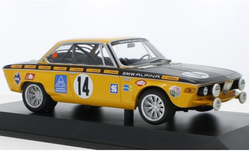 Miniature Bmw 2800 1/18 Minichamps CS No.14 Alpina 24h Spa 1970 Bmw 2800 1/18 Minichamps CS No.14 Alpina 24h Spa 1970 miniature