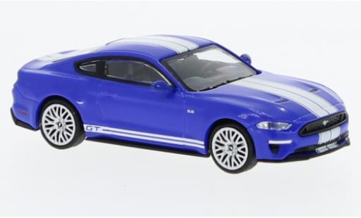 Miniature Ford Mustang 1/87 Minichamps GT metallise bleu/blanche 2018 Ford Mustang 1/87 Minichamps GT metallise bleu/blanche 2018 miniature