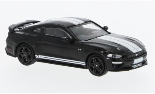 Miniature Ford Mustang 1/87 Minichamps GT noire/blanche 2018 Ford Mustang 1/87 Minichamps GT noire/blanche 2018 miniature