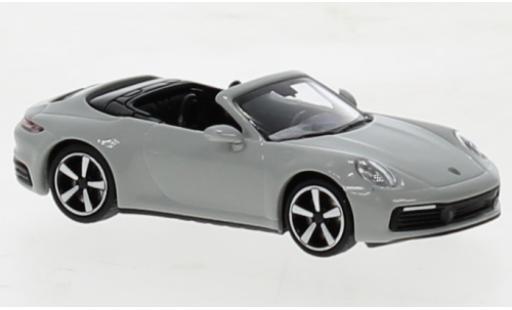 Miniature Porsche 992 4S 1/87 Minichamps 911  Carrera cabriolet gris 2019 Porsche 992 4S 1/87 Minichamps 911  Carrera cabriolet gris 2019 miniature