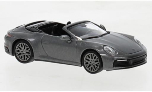 Miniature Porsche 992 4S 1/87 Minichamps 911  Carrera cabriolet metallise gris 2019 Porsche 992 4S 1/87 Minichamps 911  Carrera cabriolet metallise gris 2019 miniature
