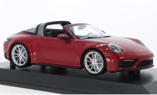 Miniature Porsche 992 Targa 1/18 Minichamps 911  4 GTS rouge 2021 Porsche 992 Targa 1/18 Minichamps 911  4 GTS rouge 2021 miniature