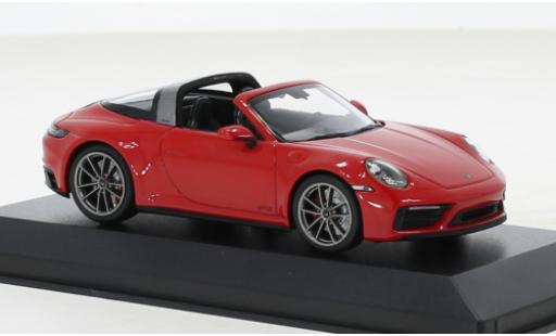 Miniature Porsche 992 Targa 1/43 Minichamps 911  4 GTS rouge 2022 Porsche 992 Targa 1/43 Minichamps 911  4 GTS rouge 2022 miniature