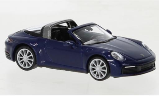 Miniature Porsche 992 Targa 1/87 Minichamps 911  4 metallise bleu 2020 Porsche 992 Targa 1/87 Minichamps 911  4 metallise bleu 2020 miniature