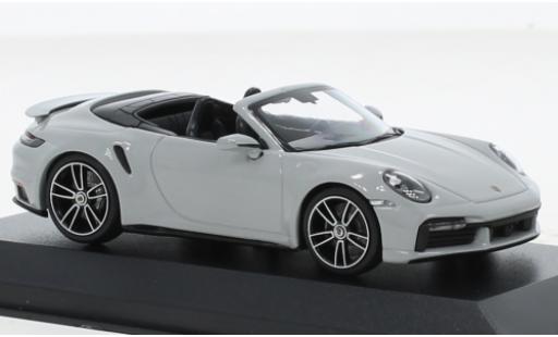 Porsche 992 Turbo s 1/43 Minichamps 911  Turbo S cabriolet gris clair 2020 miniature