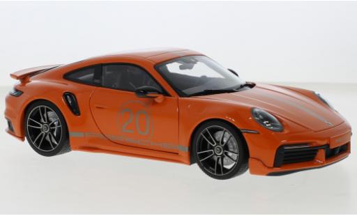 Miniature Porsche 992 Turbo s 1/18 Minichamps 911  Turbo S Sport Design orange 2021 Porsche 992 Turbo s 1/18 Minichamps 911  Turbo S Sport Design orange 2021 miniature