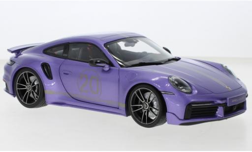 Miniature Porsche 992 Turbo s 1/18 Minichamps 911  Turbo S Sport Design violetteee 2021 Porsche 992 Turbo s 1/18 Minichamps 911  Turbo S Sport Design violetteee 2021 miniature
