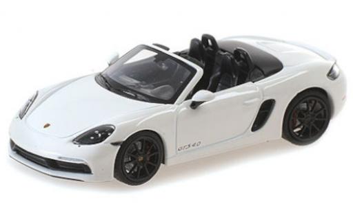 Porsche Boxster 1/43 Minichamps 718 GTS (982) blanche 2020 miniature