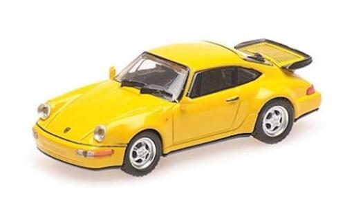 Porsche 964 Turbo 1/87 Minichamps 911  jaune 1990 1:87 miniature