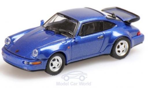 Miniature Porsche 964 Turbo 1/18 Minichamps 911 () Turbo metallise bleue 1990 Porsche 964 Turbo 1/18 Minichamps 911 () Turbo metallise bleue 1990 miniature