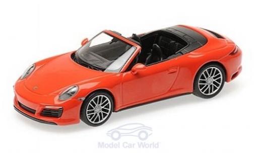 Miniature Porsche 991 4S 1/43 Minichamps 911 (.2) Carrera 4S Cabriolet orange 2016 Porsche 991 4S 1/43 Minichamps 911 (.2) Carrera 4S Cabriolet orange 2016 miniature