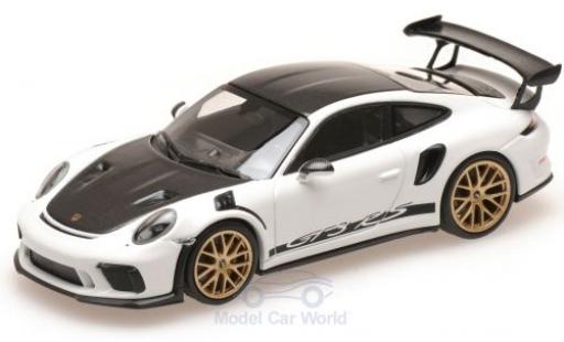 Miniature Porsche 991 GT3 RS 1/43 Minichamps 911 (.2) GT3 RS blanche/carbon 2018 mit Weissach Paket Porsche 991 GT3 RS 1/43 Minichamps 911 (.2) GT3 RS blanche/carbon 2018 mit Weissach Paket miniature