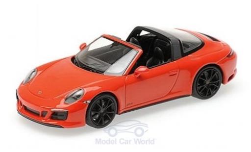 Miniature Porsche 991 Targa 1/43 Minichamps 911 (.2) Targa 4 GTS orange 2016 Porsche 991 Targa 1/43 Minichamps 911 (.2) Targa 4 GTS orange 2016 miniature
