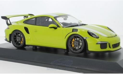 Miniature Porsche 991 GT3 RS 1/18 Minichamps 911 () GT3 RS verte/blanche 2015 Porsche 991 GT3 RS 1/18 Minichamps 911 () GT3 RS verte/blanche 2015 miniature
