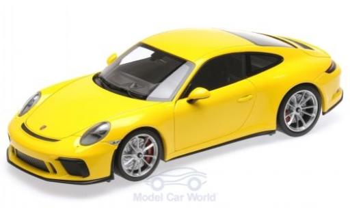 Miniature Porsche 991 GT3 1/18 Minichamps 911 (.II) GT3 Touring jaune 2018 Porsche 991 GT3 1/18 Minichamps 911 (.II) GT3 Touring jaune 2018 miniature