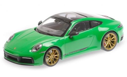 Porsche 992 4S 1/18 Minichamps 911 () Carrera 4S verte 2019 miniature