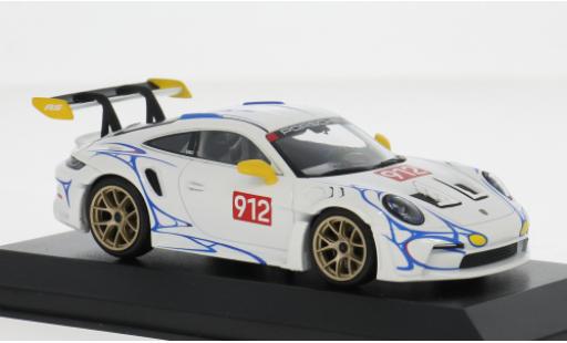 Porsche 992 GT3 R 1/43 Minichamps 911  S blanche/jaune 2023 1:43 miniature