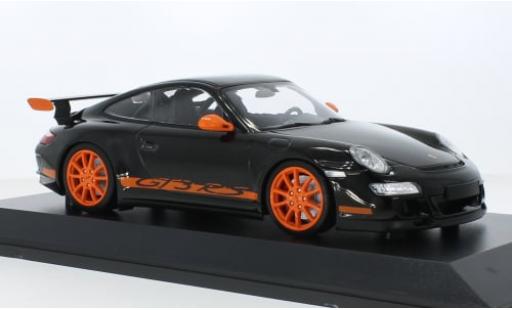 Miniature Porsche 997 GT3 RS 1/18 Minichamps 911  noire/orange 2007 1:18 Porsche 997 GT3 RS 1/18 Minichamps 911  noire/orange 2007 1:18 miniature
