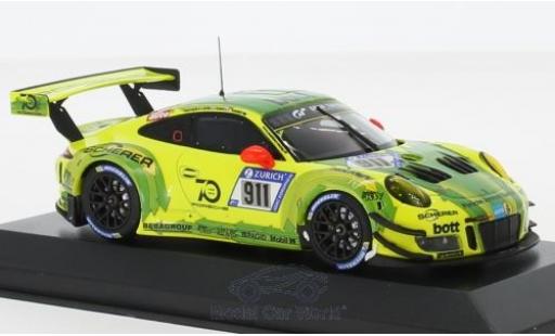 Miniature Porsche 991 GT3 R 1/43 Minichamps 911 GT3 R () No.911 Manthey Racing 24h Nürburgring 2018 K.Estre/R.Dumas/J.Vanthoor/E.Bamber Porsche 991 GT3 R 1/43 Minichamps 911 GT3 R () No.911 Manthey Racing 24h Nürburgring 2018 K.Estre/R.Dumas/J.Vanthoor/E.Bamber miniature