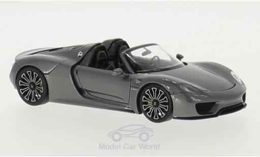 Miniature Porsche 918 1/43 Minichamps Spyder metallise grise 2013 Porsche 918 1/43 Minichamps Spyder metallise grise 2013 miniature