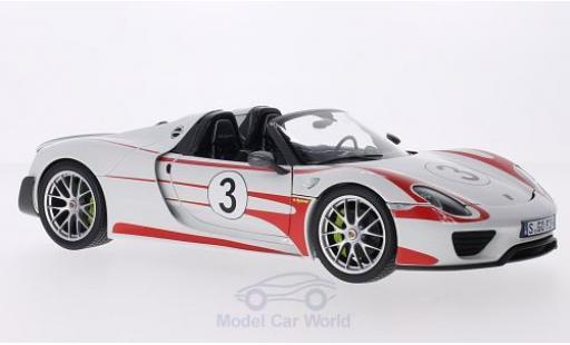 Miniature Porsche 918 2013 1/18 Minichamps Spyder blanche/Dekor 2013 Weissach Package No.3 Salzburg Porsche 918 2013 1/18 Minichamps Spyder blanche/Dekor 2013 Weissach Package No.3 Salzburg miniature