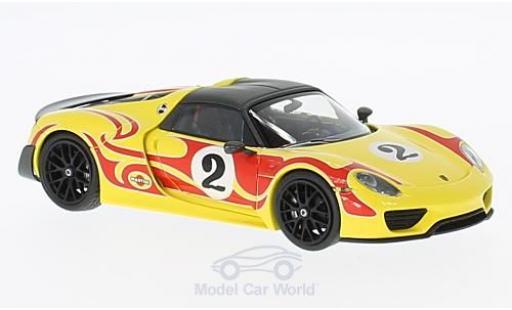 Miniature Porsche 918 1/43 Minichamps Spyder Weissach Package jaune/rouge 2015 Kyalami Racing Design Porsche 918 1/43 Minichamps Spyder Weissach Package jaune/rouge 2015 Kyalami Racing Design miniature