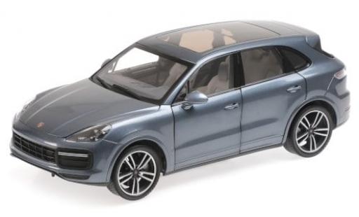 Porsche Cayenne Turbo S 1/18 Minichamps metallise bleue 2017 1:18 miniature