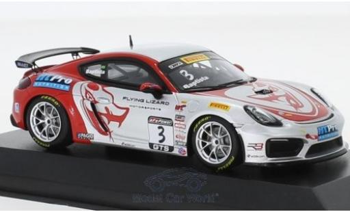 Miniature Porsche Cayman GT4 Clubsport 1/43 Minichamps GT4 Clubsport MR No.3 Flying Lizard Motorsports Pirelli World Challenge 2017 R.Baptista Porsche Cayman GT4 Clubsport 1/43 Minichamps GT4 Clubsport MR No.3 Flying Lizard Motorsports Pirelli World Challenge 2017 R.Baptista miniature