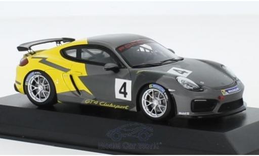 Miniature Porsche Cayman GT4 Clubsport 1/43 Minichamps GT4 Clubsport No.4 2016 Testcar Weissach Porsche Cayman GT4 Clubsport 1/43 Minichamps GT4 Clubsport No.4 2016 Testcar Weissach miniature