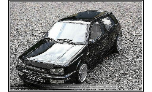 Volkswagen Golf VR6 1/18 Ottomobile noire jantes schmidt miniature