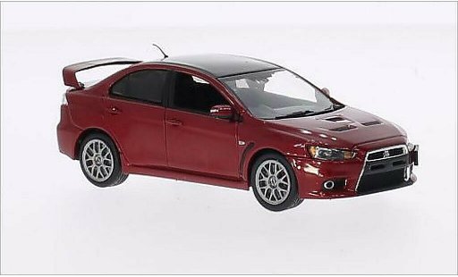 Mitsubishi Lancer Evolution X 1/43 Vitesse Evo Final Edition metallise rouge/noire RHD miniature